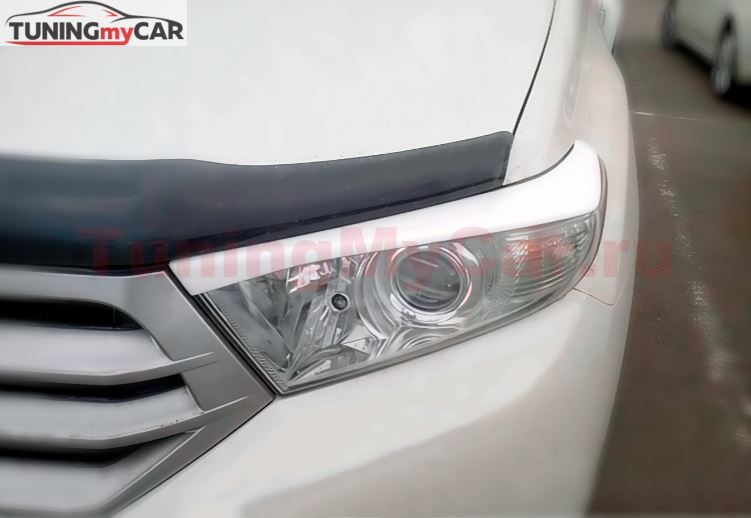 Реснички на фары TOYOTA HIGHLANDER 2010-2013 XU40