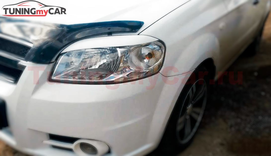Реснички на фары CHEVROLET AVEO T250 2005-2012 седан