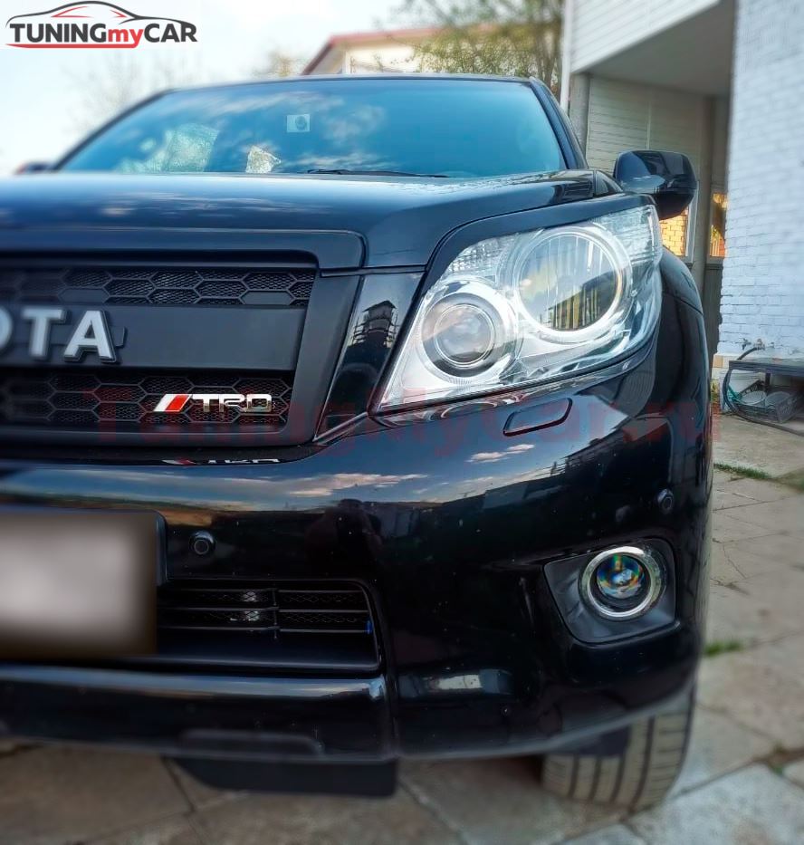 Накладки на передние фары (реснички) для Toyota LC Prado 150 2009-2013
