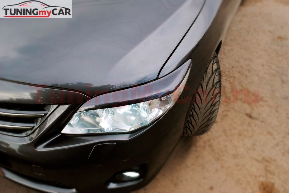 Реснички на фары для Toyota Corolla 2010-2013