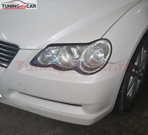 Реснички на фары для Toyota Mark X120 2004-2009
