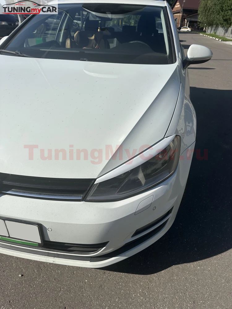 Накладки на фары (реснички) для Volkswagen Golf 2012-2017