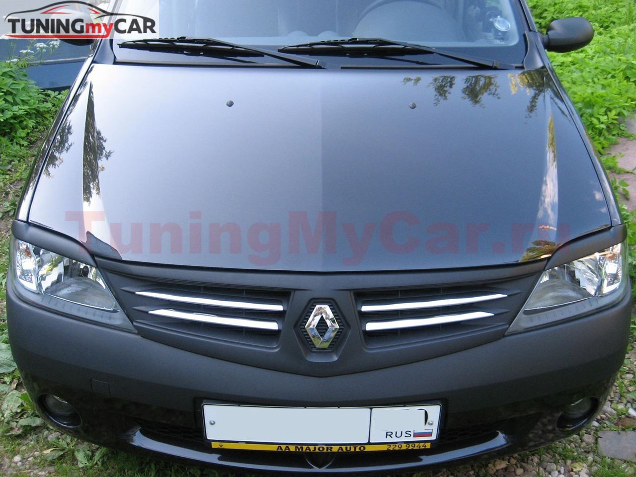 Накладки на фары (реснички) для Renault Logan