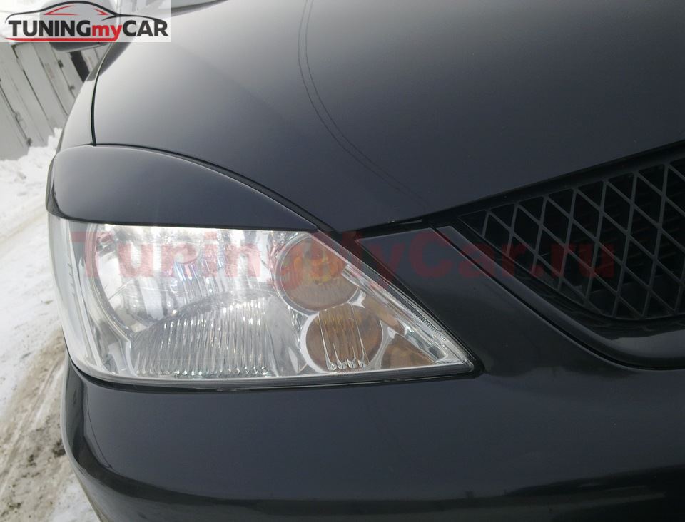 Накладки на фары (реснички) для Mitsubishi Lancer 9