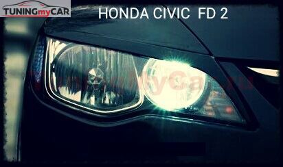 Реснички на фары для Honda Civic 4Д FD2 2005-2011