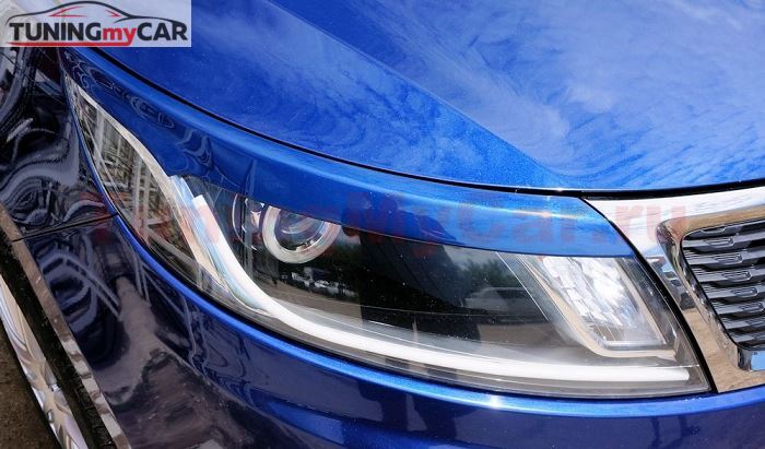 Накладки на передние фары (реснички) для KIA RIO III 2011-2014
