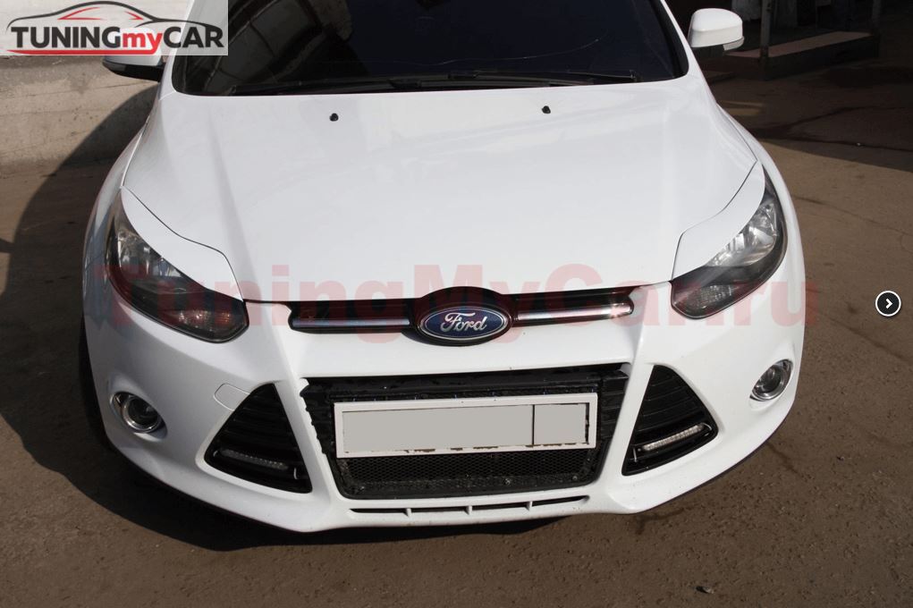 Реснички на фары для Ford Focus 3 2011-2015 var№2 узкие