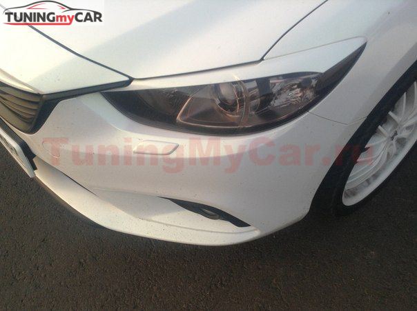 Реснички на фары для Mazda 6 2012-2018 var№2 фигурные