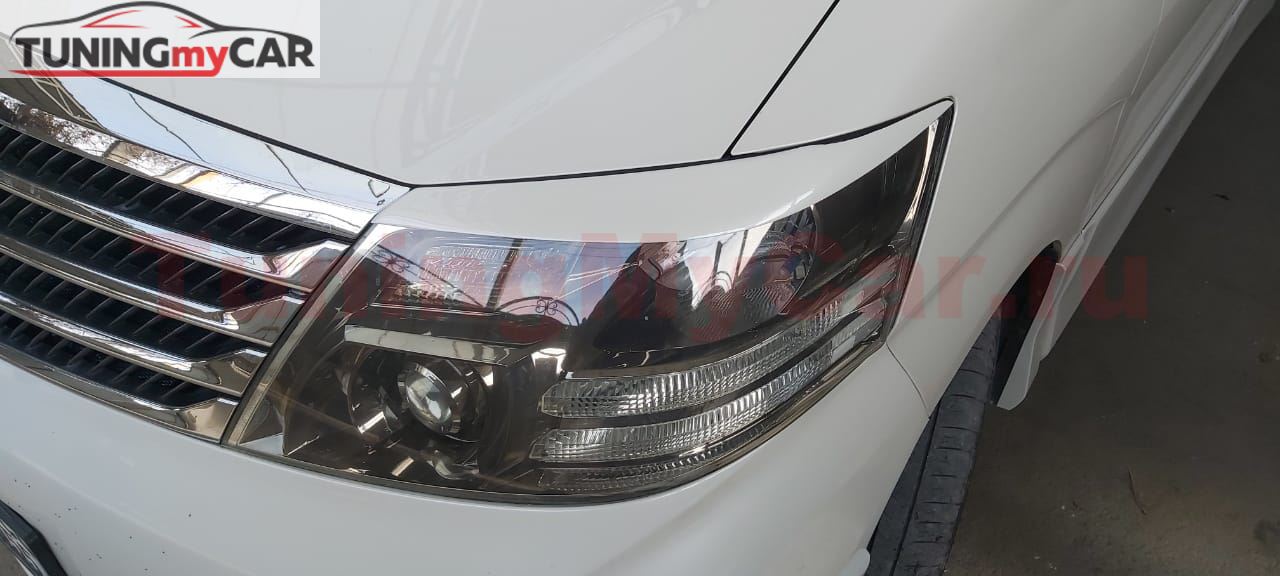 Реснички на фары Toyota Alphard H10 04.2005 - 05.2008 РЕСТАЙЛИНГ